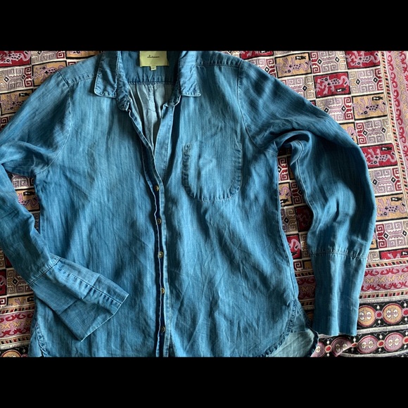 Elevenses Tencel Button Up Top - Picture 7 of 7